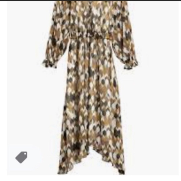 Banana Republic Geo Pattern Peasant Dress - Picture 10 of 11